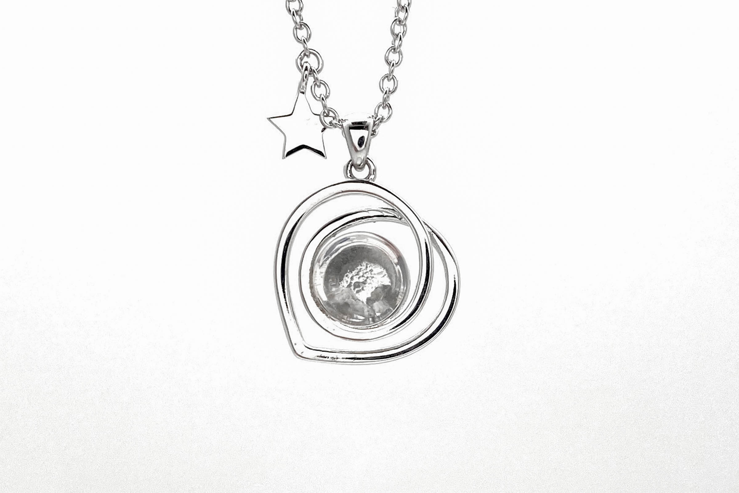 Moon Rock Meteorite Heart-Shaped Necklace